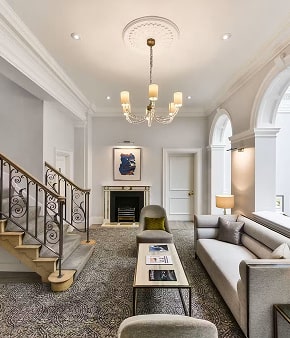 An office interior in London