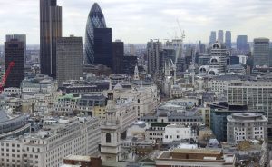 skyline of City of London commercial property