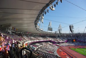 Inside the Olympic stadium flexible office space