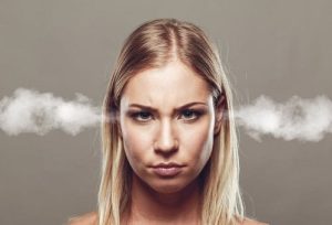 London offices annoyances steaming girl