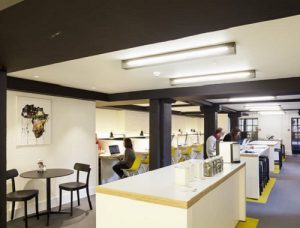 Serviced office providers in London art Black and White building