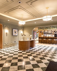 A shared office lobby in London